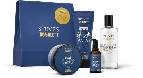 Steve's Darčeková sada Shaving Box Blue Velvet