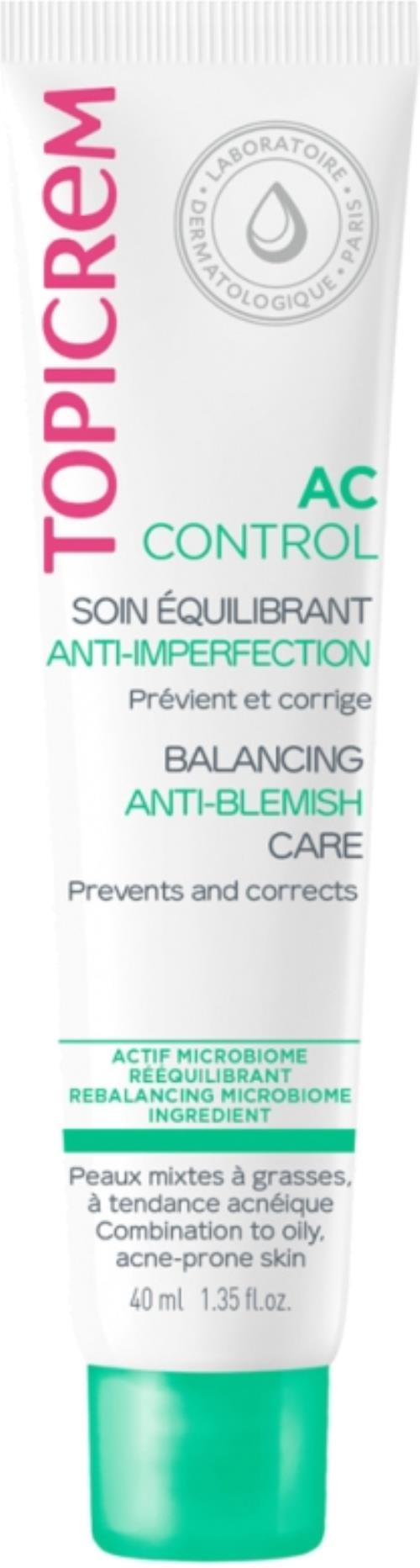 Topicrem Denný krém pre zmiešanú až mastnú pleť AC Control (Balancing Anti-Blemish Care) 40 ml