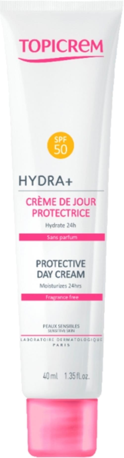 Topicrem Hydratačný denný krém pre citlivú pleť SPF 50 HYDRA+ (Protective Day Cream) 40 ml