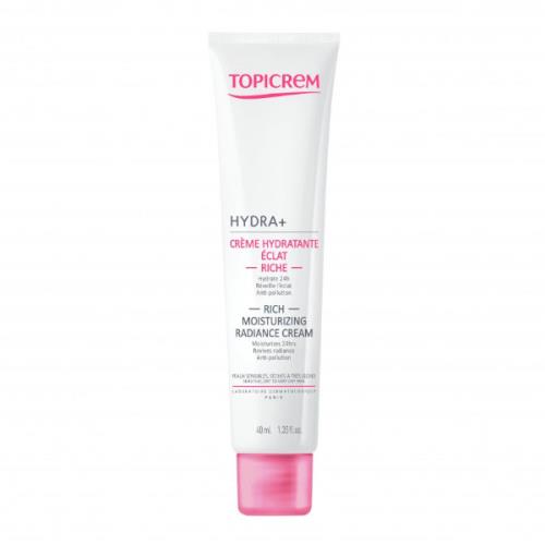 Topicrem Hydratačný výživný krém pre citlivú a suchú pleť HYDRA+ (Rich Moisturizing Radiance Cream) 40 ml