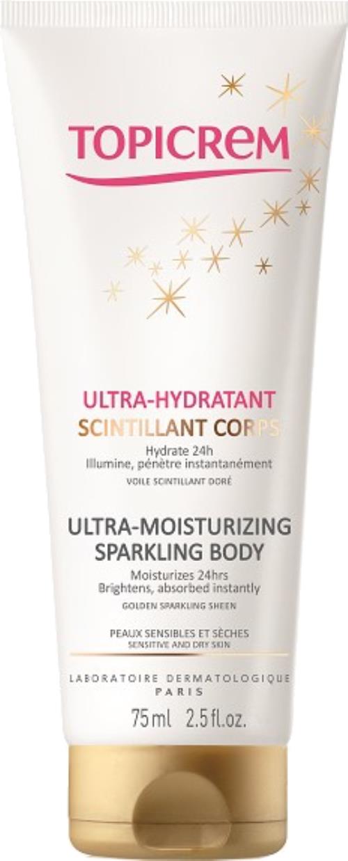 Topicrem Hydratačný telový krém s trblietavým efektom Ultra Hydratant (Ultra Moisturizing Sparkling Body) 75 ml