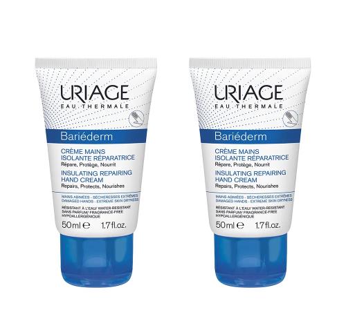 Uriage Sada ochranných a regeneračných krémov na ruky Bariéderm (Insulating Repairing Hand Cream Set) 2 x 50 ml