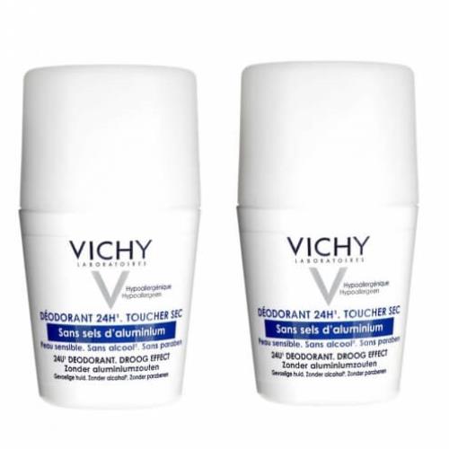 Vichy Súprava guľôčkových dezodorantov pre citlivú pokožku 2 x 50 ml
