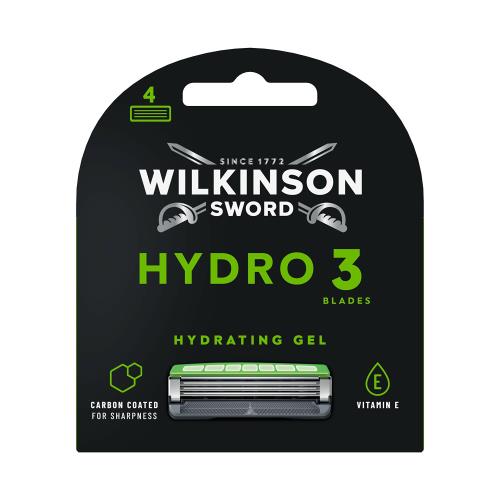 Wilkinson Sword Náhradná hlavica Hydro 3 Black Edition 4 ks