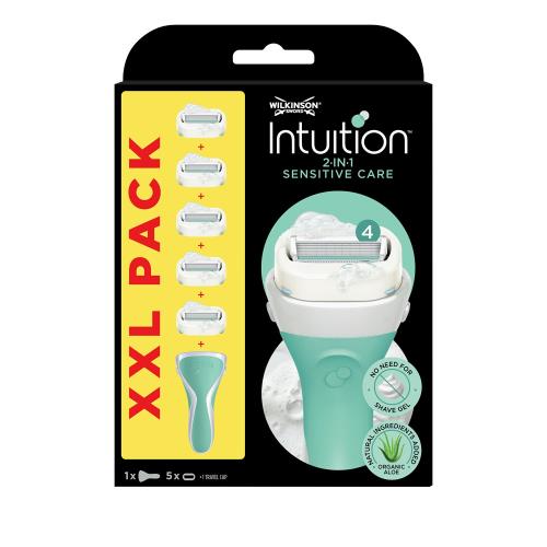 Wilkinson Sword Holiaci strojček pre ženy Intuition 2v1 Sensitive Care + 5 hlavíc