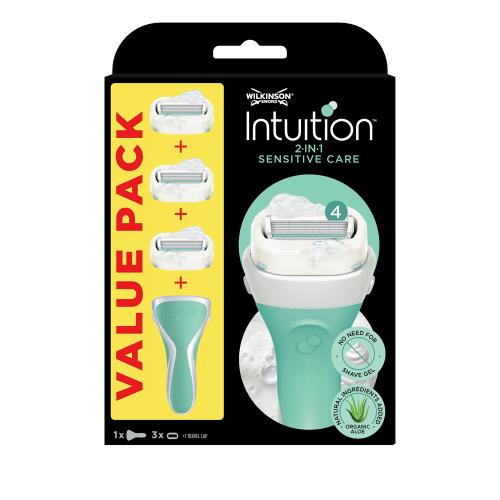Wilkinson Sword Holiaci strojček pre ženy Intuition Sensitive rukoväť + 3 rôzne hlavice