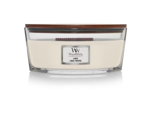 WoodWick Vonná sviečka loď Linen 453,6 g