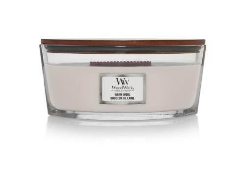 WoodWick Vonná sviečka loď Warm Wool 453 g