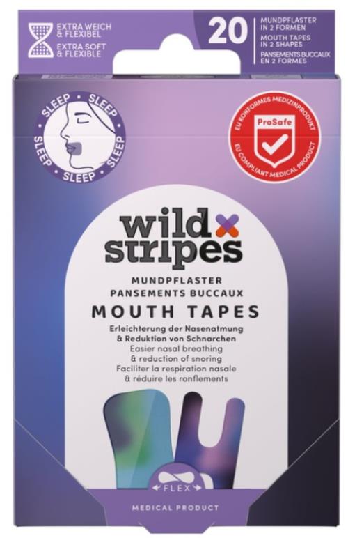 Wild Stripes Náplasti na ústa na podporu nosného dýchania počas noci Sunset (Mouth Patches) 20 ks