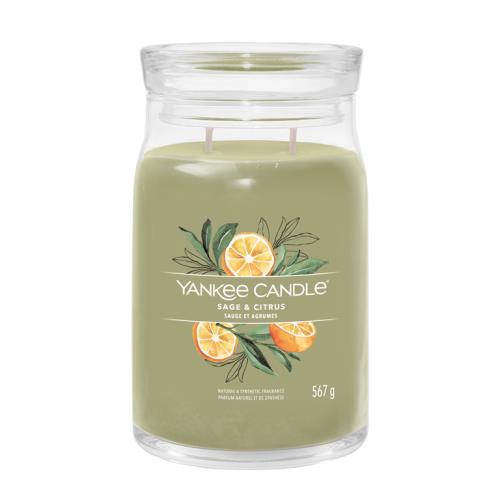 Yankee Candle Aromatická sviečka Signature sklo veľké Sage & Citrus 567 g