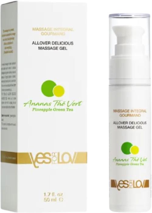 YESforLOV Masážny gél Pineapple Green Tea (Allover Delicious Massage Gél) 50 ml