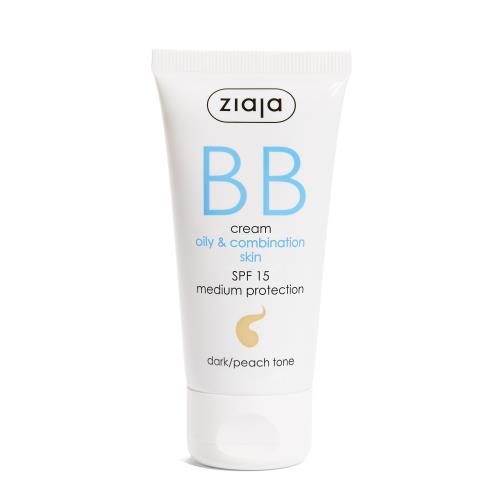 Ziaja BB krém pre mastnú a zmiešanú pleť SPF 15 Dark/Peach Tone (BB Cream) 50 ml