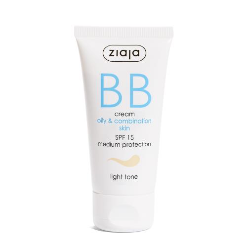 Ziaja BB krém pre mastnú a zmiešanú pleť SPF 15 Light Tone (BB Cream) 50 ml